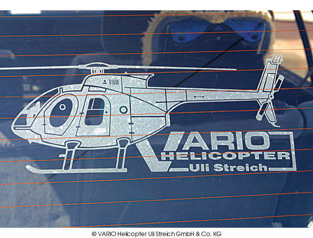 Autoaufkleber Hughes 500 sandge, VARIO Helicopter - Herst.-Nr. 14/32