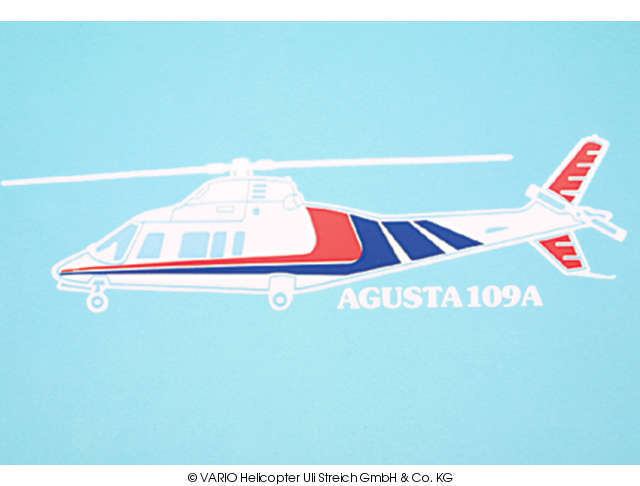 Autoaufkleber Agusta weiß VARIO Helicopter - Herst.-Nr. 14/60