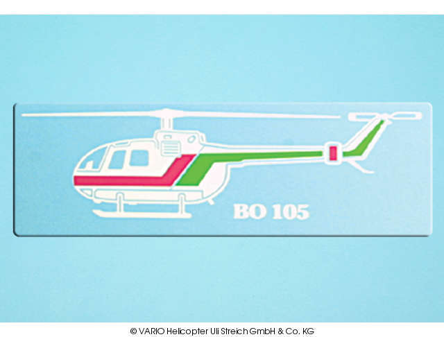 Autoaufkleber BO 105 weiß VARIO Helicopter - Herst.-Nr. 14/66