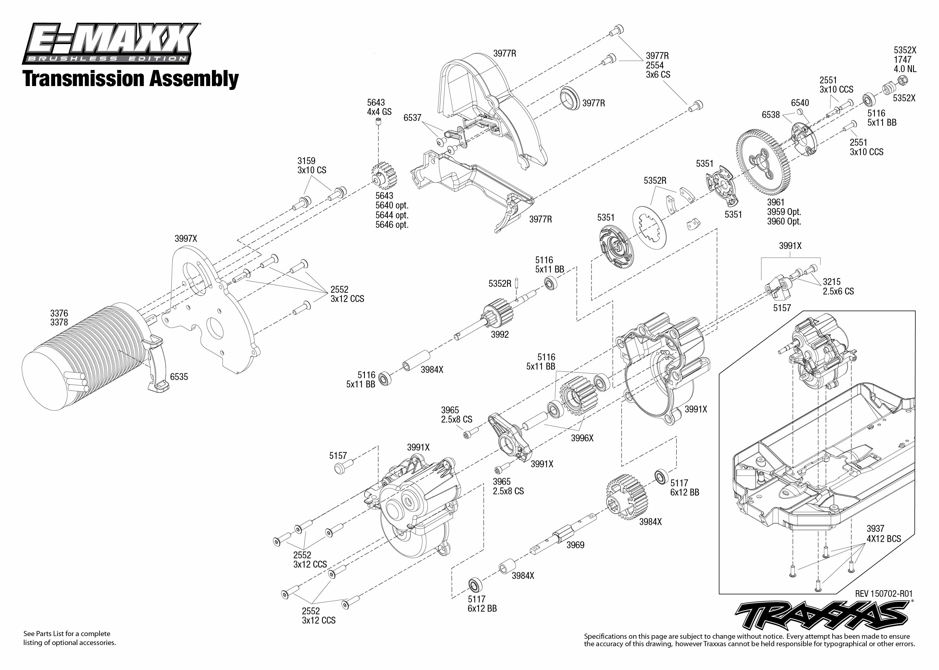 Traxxas Traxxas E-Maxx Brushless waterproof TSM ... traxxas t maxx steering diagram 
