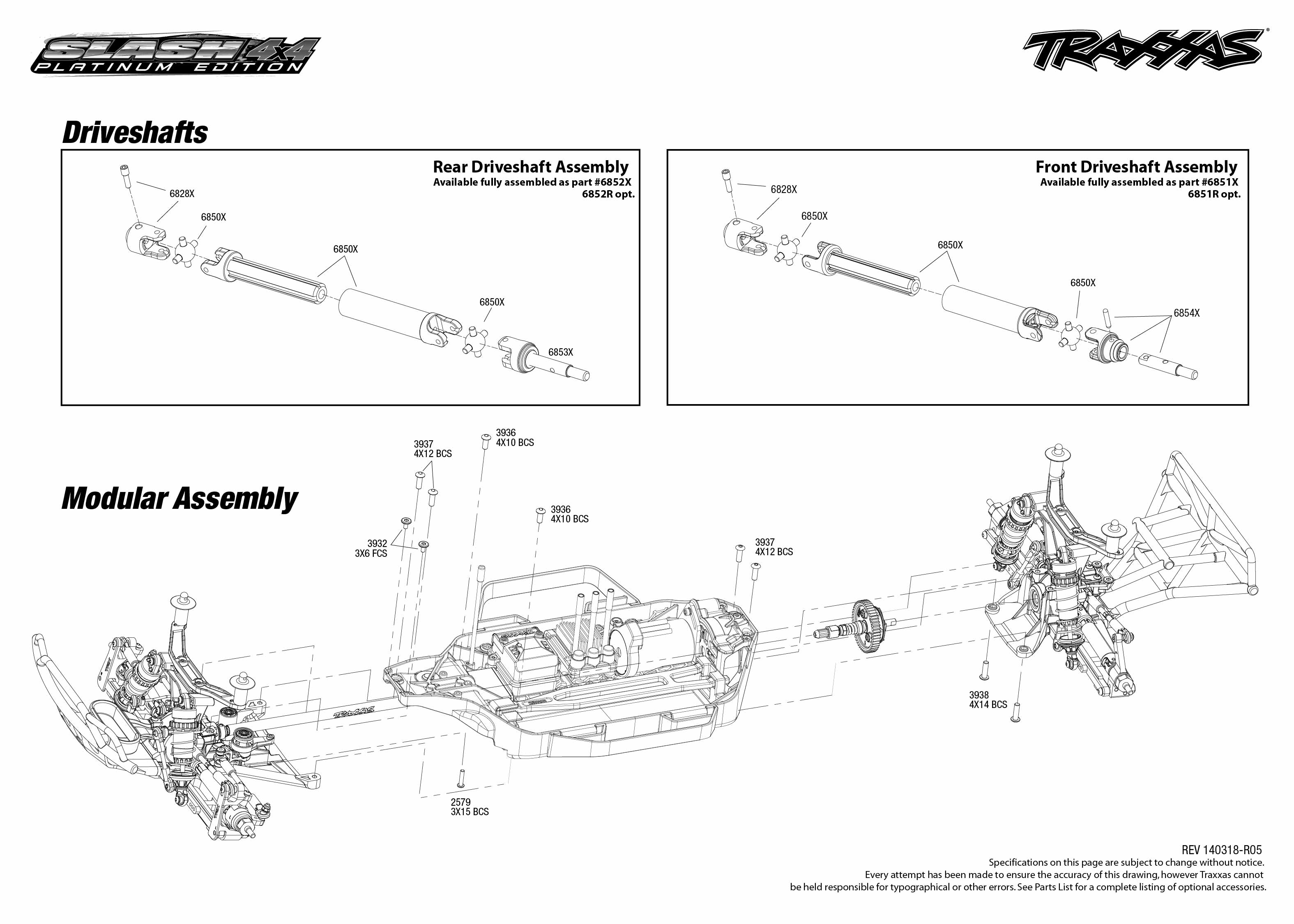 Traxxas Traxxas Slash 4x4 Platinum, TRX6804R traxxas t maxx steering diagram 
