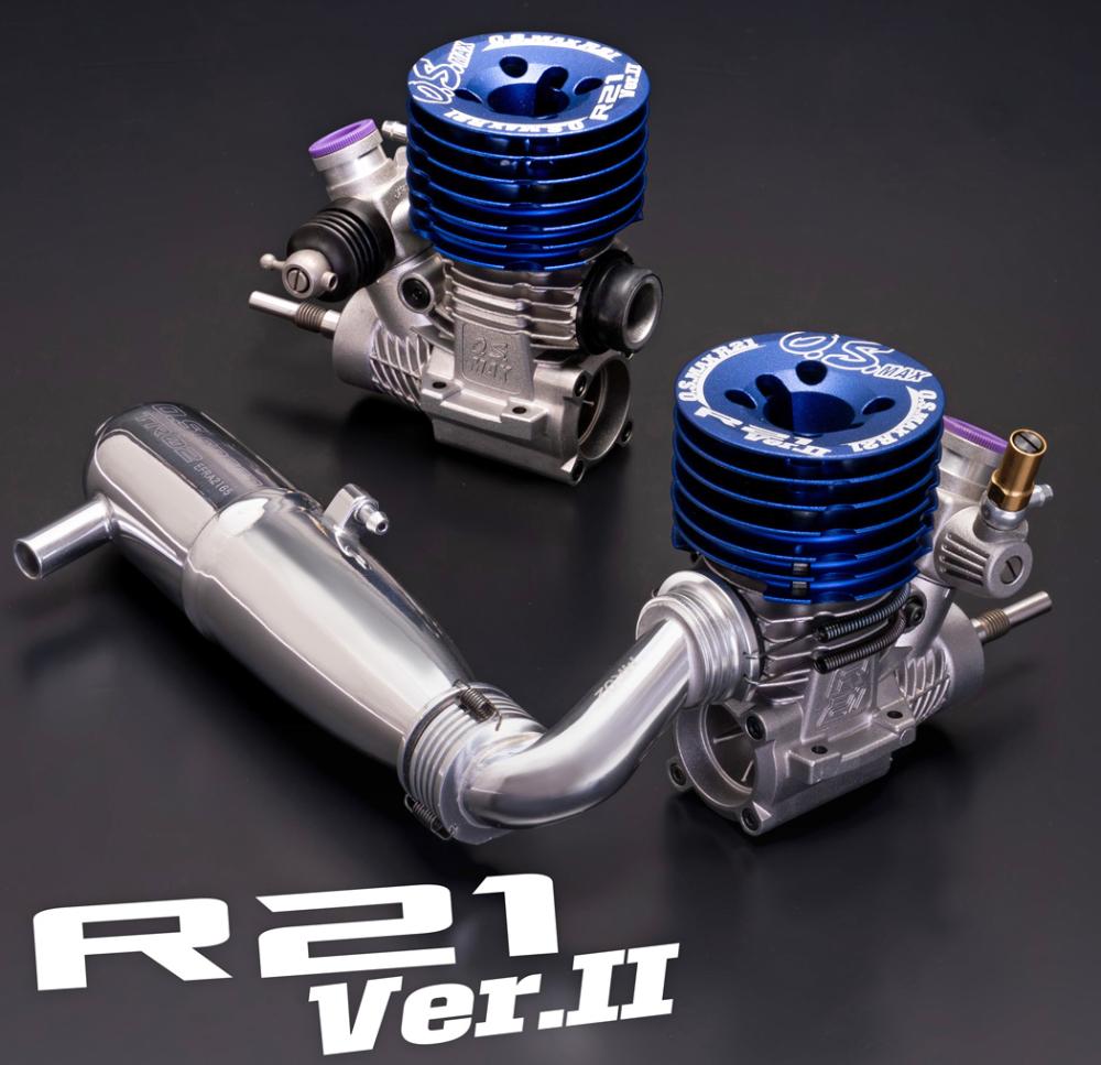 Moteur Nitro OS 46 AX II - 2T - 7.5cc + Pot d'échappement