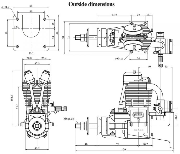 Ersatzteile für SAITO Saito FG-21 (21 cm³) Benzinmotor, SAFG-21