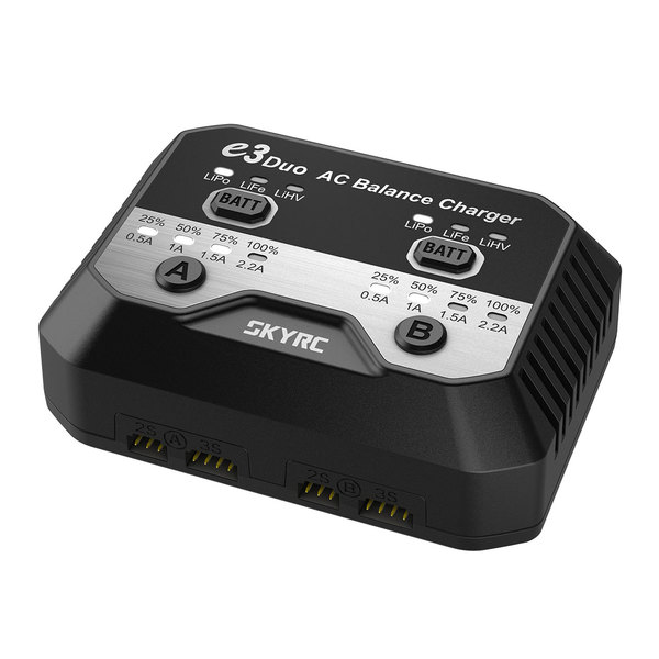 Chargeur SKYRC E3 Pour Batterie LiPo RC 2s 3s - Charge équilibrée, AC 100-240V, Pour Airsoft Et Modélisme