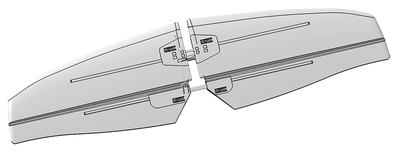 Höhenleitwerk Funray gebaut (ohne Dekor)