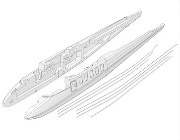 Rumpfhälften mit Bowdenzüge (TwinStar II)