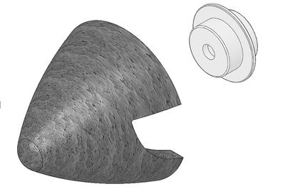 Spinner ELAPOR schwarz, Ø62mm incl. Halter