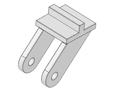 Ruderhorn "Twin" 10x20 mit Gestängeanschluss, 2 Satz