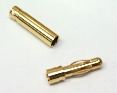 Goldkontaktstecker Lamelle 4mm (1 Paar) (Typ A)