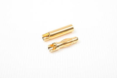 Goldkontaktstecker Lamelle 4mm (1 Paar) (Typ E)