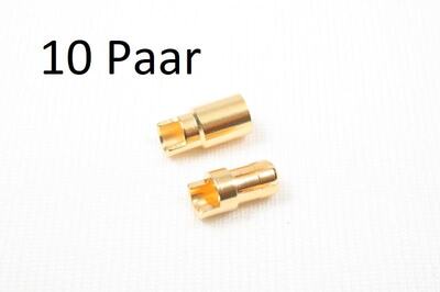 Goldkontaktstecker geschlitzt 6mm (10 Paar)