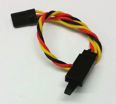 Servo-Verlängerungskabel Silikon mit Sicherungsclip verdrillt, 15 cm lang,  JR Steckverbinder
