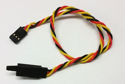 Servo-Silikon-Verlängerungskabel mit Sicherungsclip verdrillt, 30 cm lang,  Graupner Steckverbinder