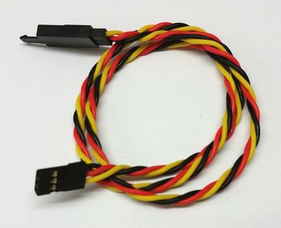 Servo Verlängerungskabel mit Sicherungsclip, Silikon, verdrillt, 45cm,  Graupner / JR Steckverbinder