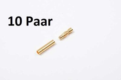 Goldkontaktstecker Lamelle 3mm (10 Paar)