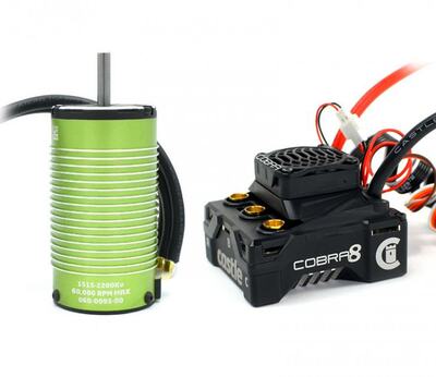Brushless Combo Cobra 8 2-6S ESC   1515-2200kV Sensored Motor