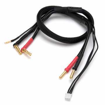 Ladekabel 4/5mm 2S CAR LiPo zu 4mm Bullets (12AWG, 500mm)