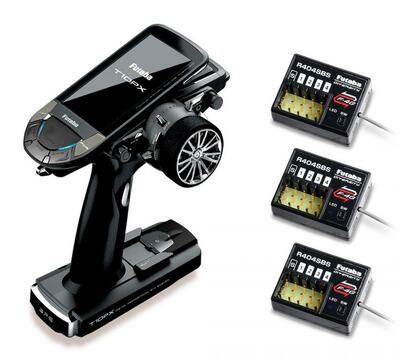 T10PX Radio F-4G/SR/T-FHSS mit 3 x R404SBS