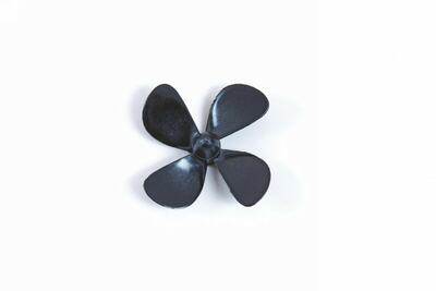 Schiffsschraube Propeller, Rennschraube 4-Blatt rechts 50mm  M4