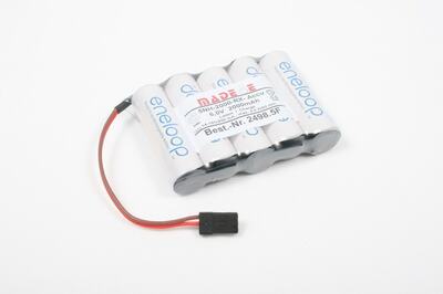 Empfängerakku, HR3U eneloop 5NH-1900 RX, flach, JR-Stecker