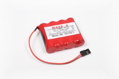 Akku, HR-AA2000 4NH-2000 TX/RX, flach, JR-Stecker