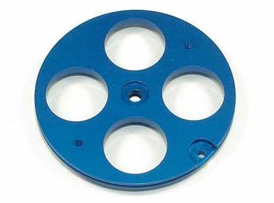 45 mm Alu Pull-Pull Scheibe - BLAU - JR/Graupner