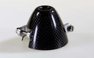 Spinner RFM 45x6mm mit Versatz - Sichtcarbon