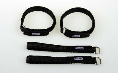 Klettband-Gurt gummiert 10x200mm, (4 Stück)