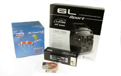 Gleitschirm Para-RC Cloud 0.5 Komplettset RTF (rot) T6L Sport