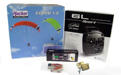 Gleitschirm Para-RC Cloud 1.5 Komplettset RTF (rot) T6L Sport