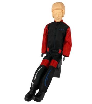 Para-RC Pilot Noah 1:3 Overall schwarz/rot, GFK Arme, unlackierter Kopf