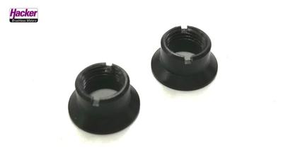 Ziermutter schwarz für DC-24 Frontpanel (2 Stück)
