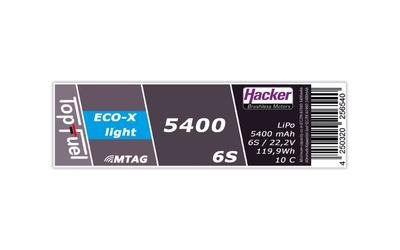 TopFuel LiPo ECO-X Light 5400mAh 6S 10C MTAG
