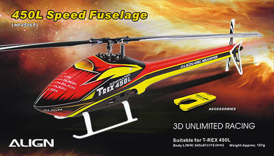 Speed Rumpf rot-gelb (T-Rex 450L)