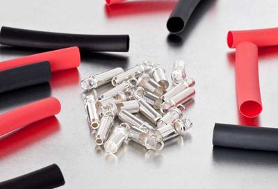 10 Kontronik Stecker Buchse + Schrumpfschlauch
