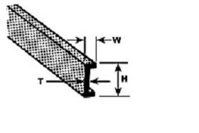 C-2 U-Profil ABS (10 Stück)