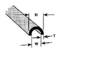 HP-3 Halbrund-Profil ABS (4 Stck)