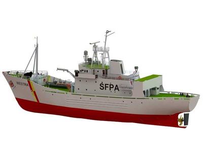 FPV Westra Fischerei Patrouillenboot 1:50 Holzbausatz