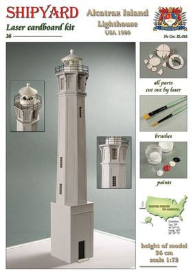 Leuchtturm Alcatraz (Laser-Kartonbausatz (1:72))