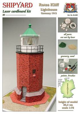 Leuchtturm Rotes Kliff (Laser-Kartonbausatz (1:72))