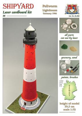 Leuchtturm Pellworm (Laser-Kartonbausatz (1:72))