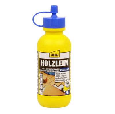 UHU Holz D3 wasserfest, Flasche (75g) Holzleim