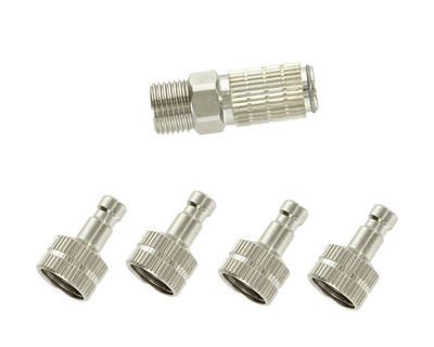 Schnellkupplung 1/8 inch + 4 Steckanschlüsse 1/8 inch