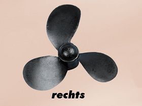 Schiffsschraube 30mm M2 re. GF-Nylon