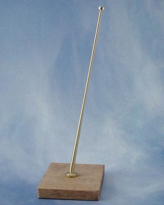 Flaggenstock Messing mit Fuß abgewinkelt (2 Stück)