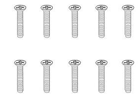 Schrauben TPF 2,6x16mm FH (10 Stück)
