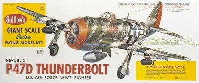 Thunderbolt 3/4" scale plane kit (Holz-Bausatz)