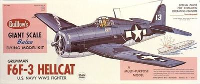 Hellcat 3/4" scale plane kit (Holz-Bausatz)