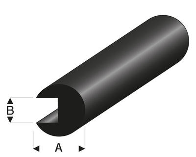 Kantenschutz Ø10x3 mm L=2 m Gummiprofil