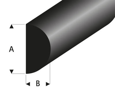 Gummi Halbrundprofil 5,2x10 mm L=2 m